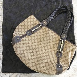 Gucci Pelham Canvas Hobo Bag